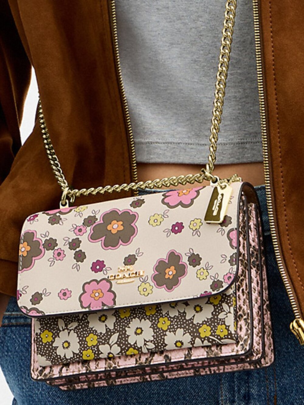 Coach Outlet Mini Klare Crossbody Bag With Floral Print